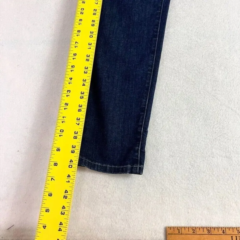 Eileen Fisher Jeans Womens 8 Blue Organic Cotton Stretch Skinny Trendy Minimal
